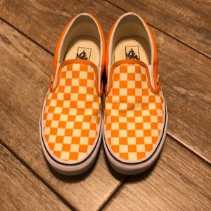 Orange checkerboard vans!